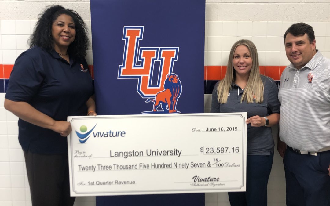 LANGSTON UNIVERSITY PRESENTED WITH IMPRESSIVE CHECK BY VIVATURE